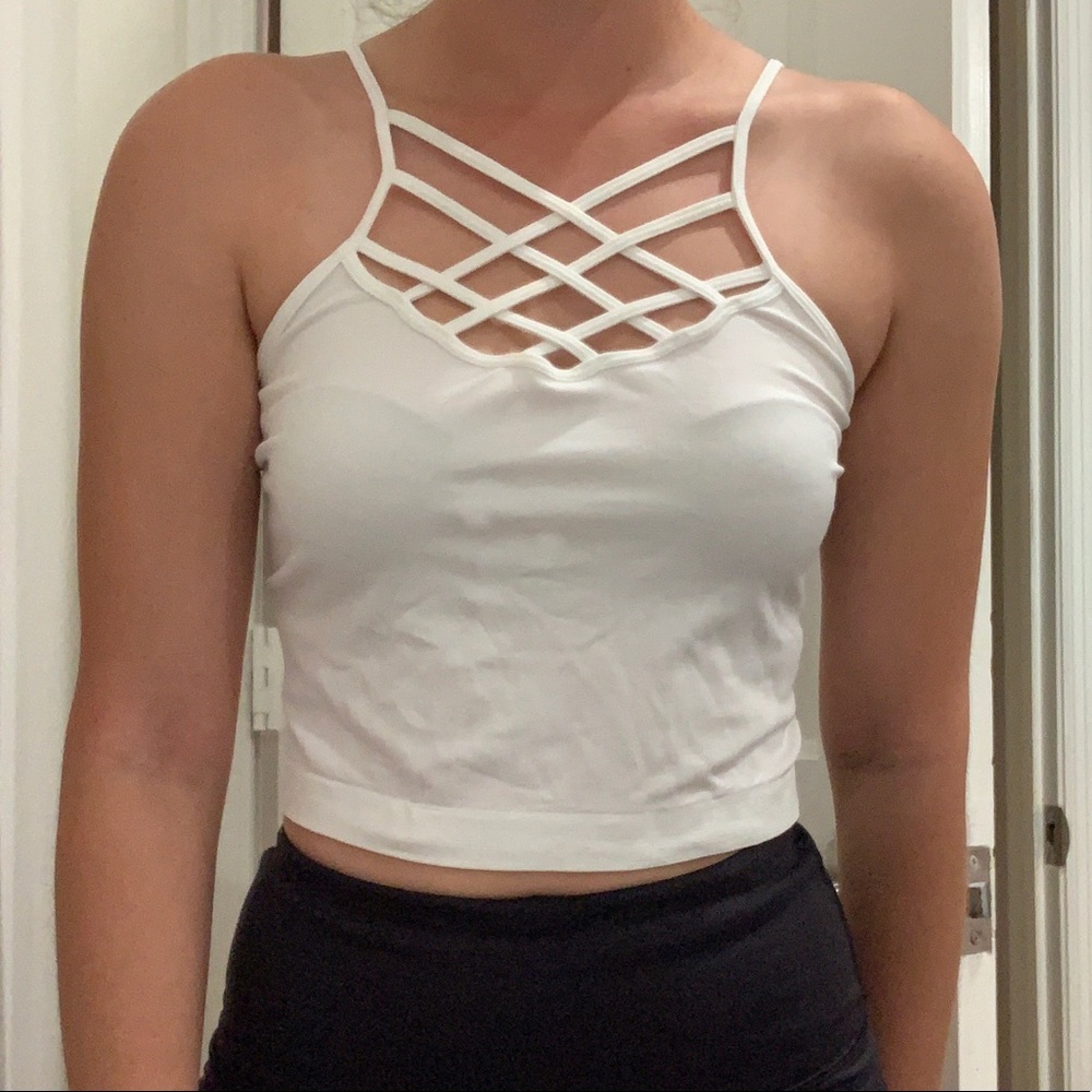Cage Front Crop Top